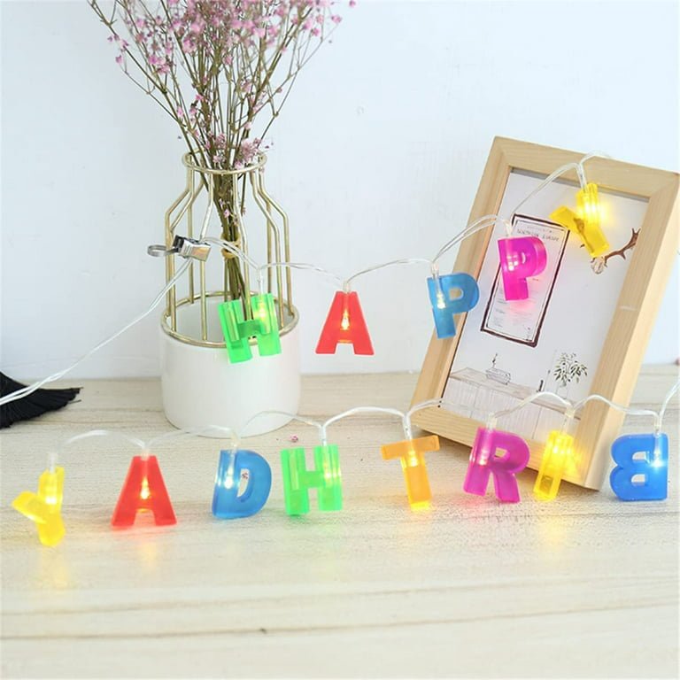 Happy Birthday LED String Lights