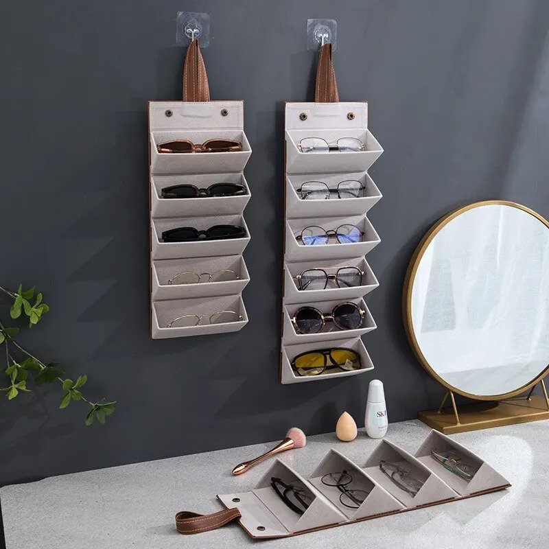 3 layer flip Sunglasses case organizer