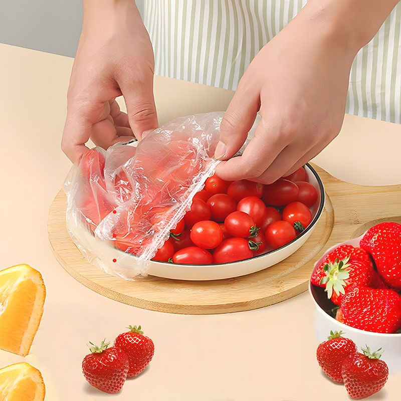 Reusable Elastic Food Storage Covers Disposable Food Plastic Wraps Storage