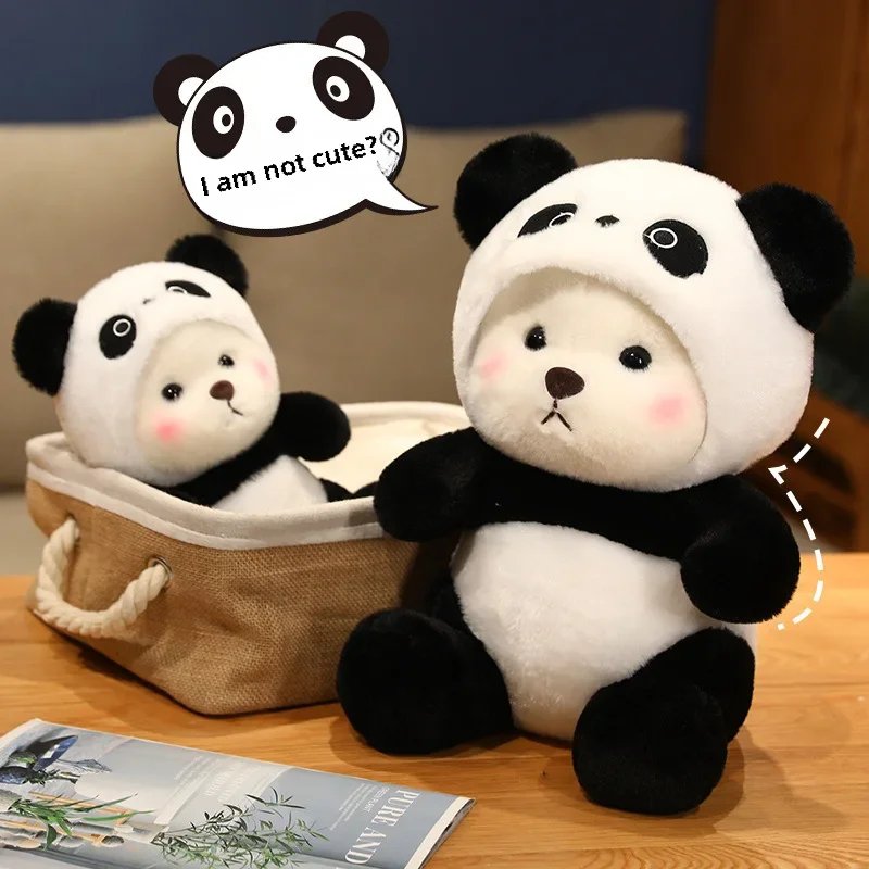 Panda plush toy with cap - 40cm