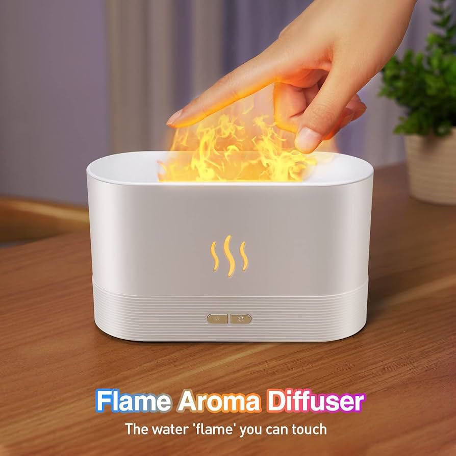 Flame Aroma Diffuser Water Table Humidifier (Mix/Random colour) with Box Packing