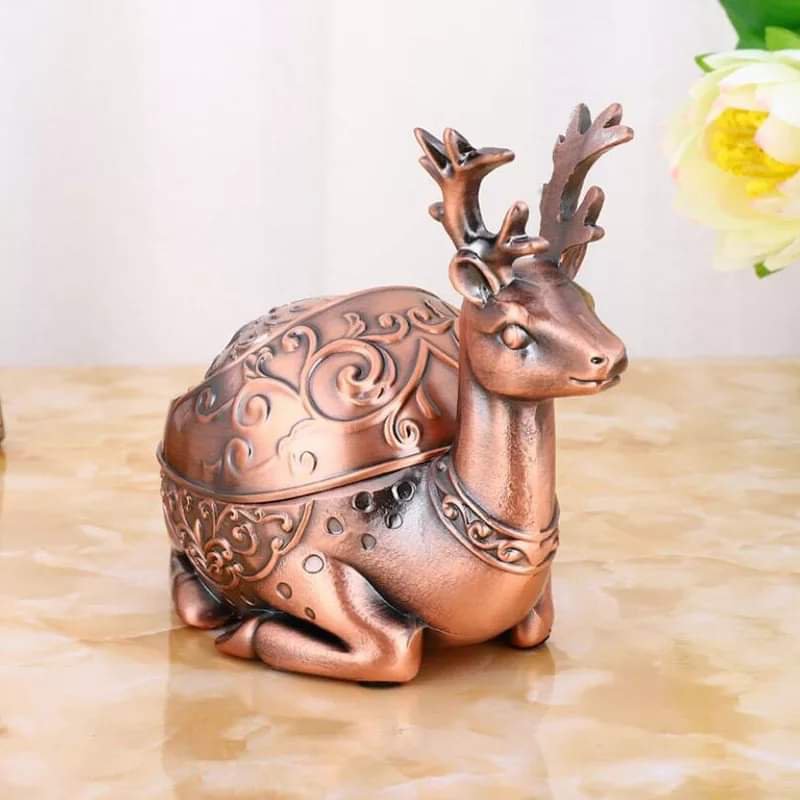 Deer with horns Metal ashtray