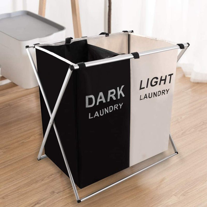 2 layer washing clothes organizer with basket