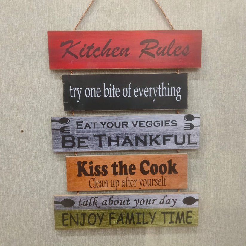 Kitchen Rules - Wall hanging quotation decoration