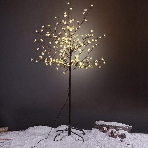 Costaway Cherry Blossom LED Light Floor tree