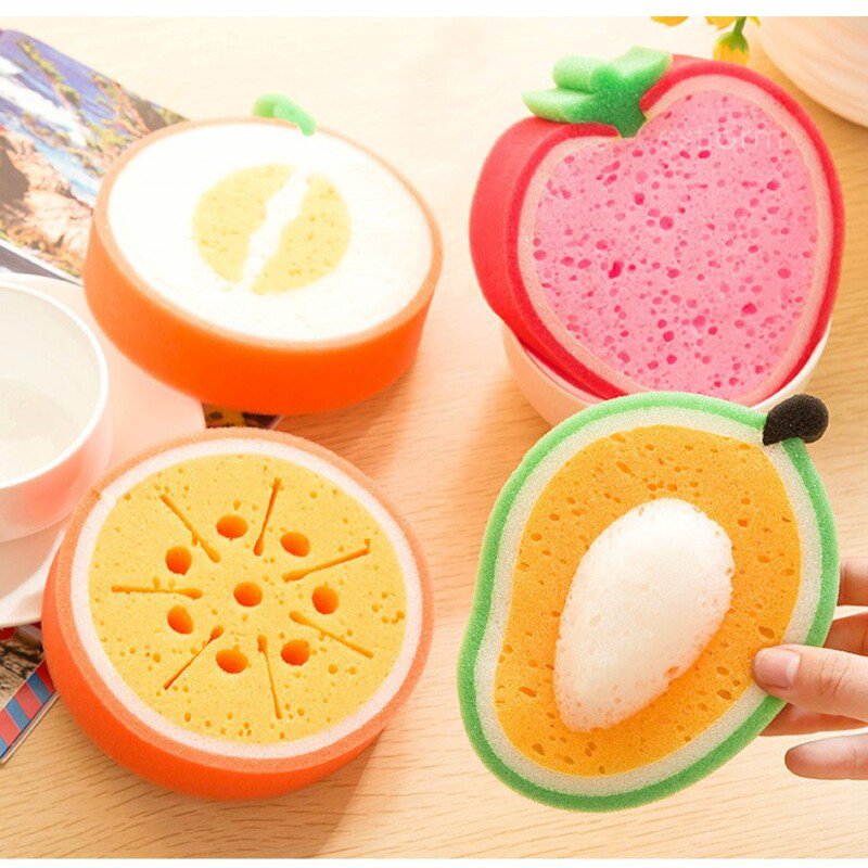 Fruit style dish washing sponge