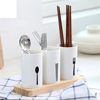 Chopstick holder with Wooden base