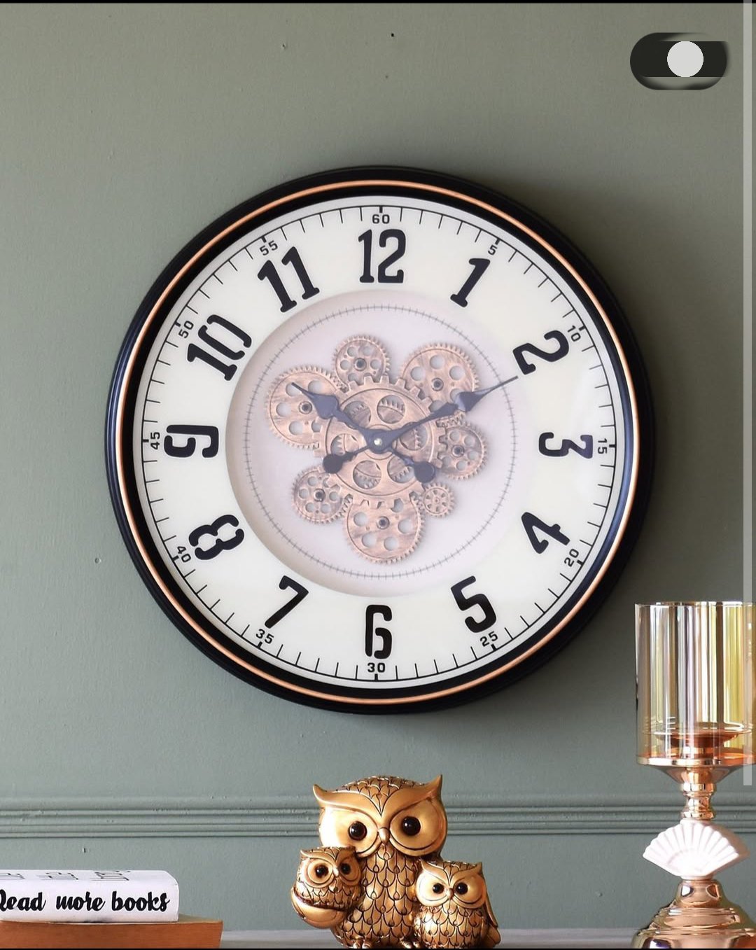 Numerical moveable Gearing Wall clock
