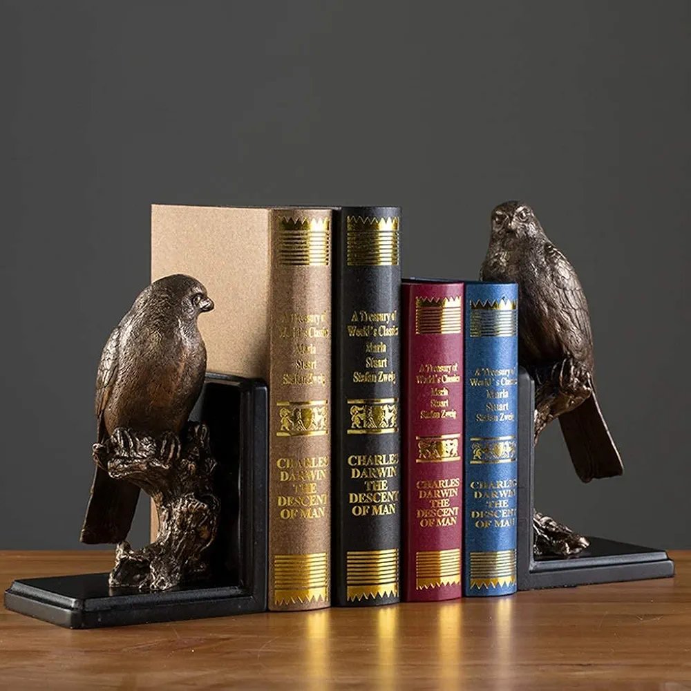 Bird study bookends desktop decoration