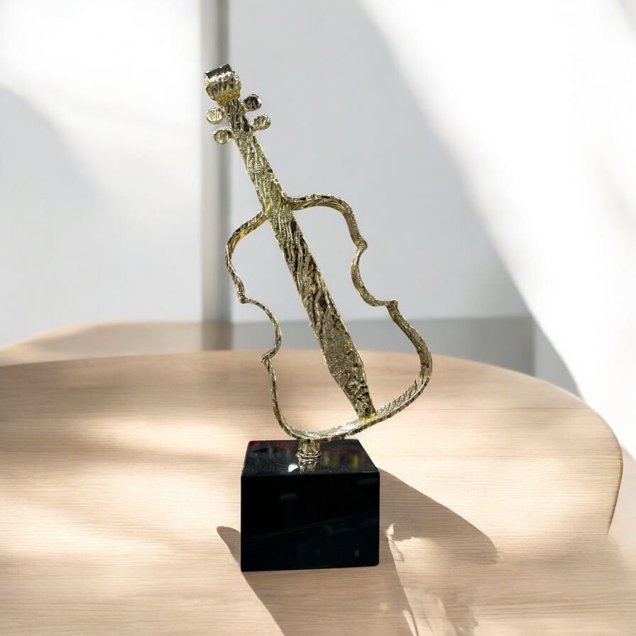 Metal Guitar Desktop Decoration