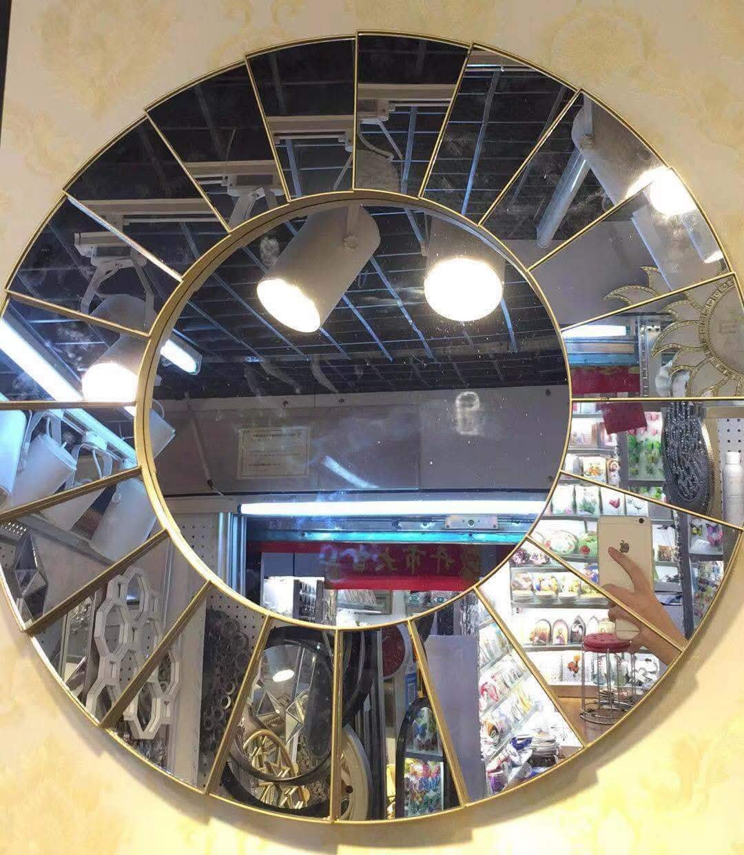Round Fancy big Wall mirror decoration