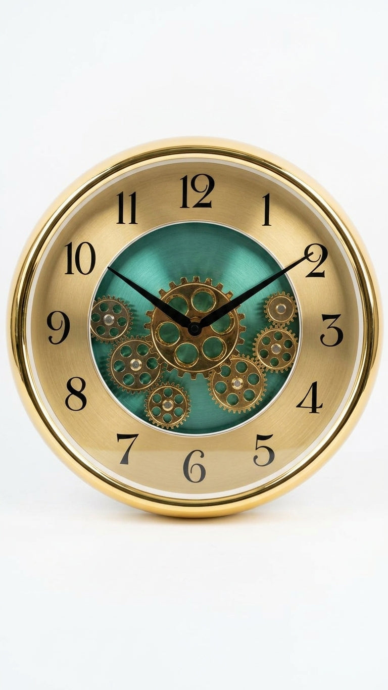 Retro Movement Gearing Wall clock