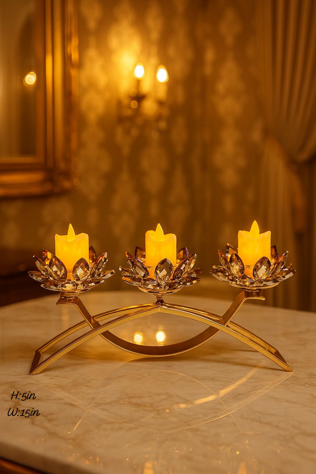 3 tiers metal candle stand holder