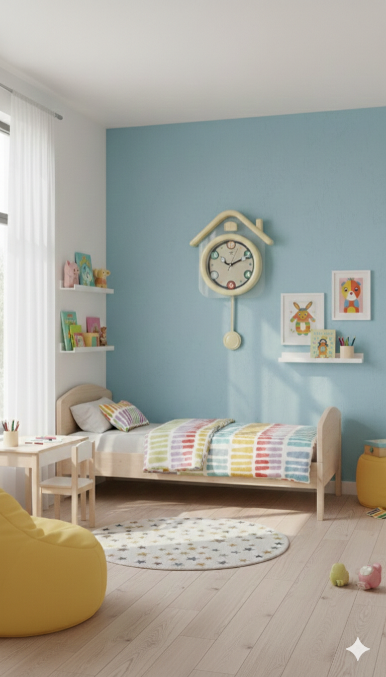 House themed kids room wall clock -7622