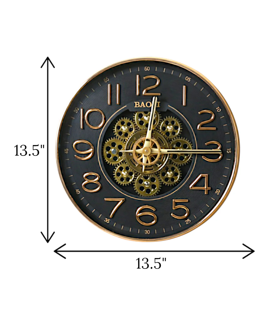 Antique Round fancy wallclock with gears