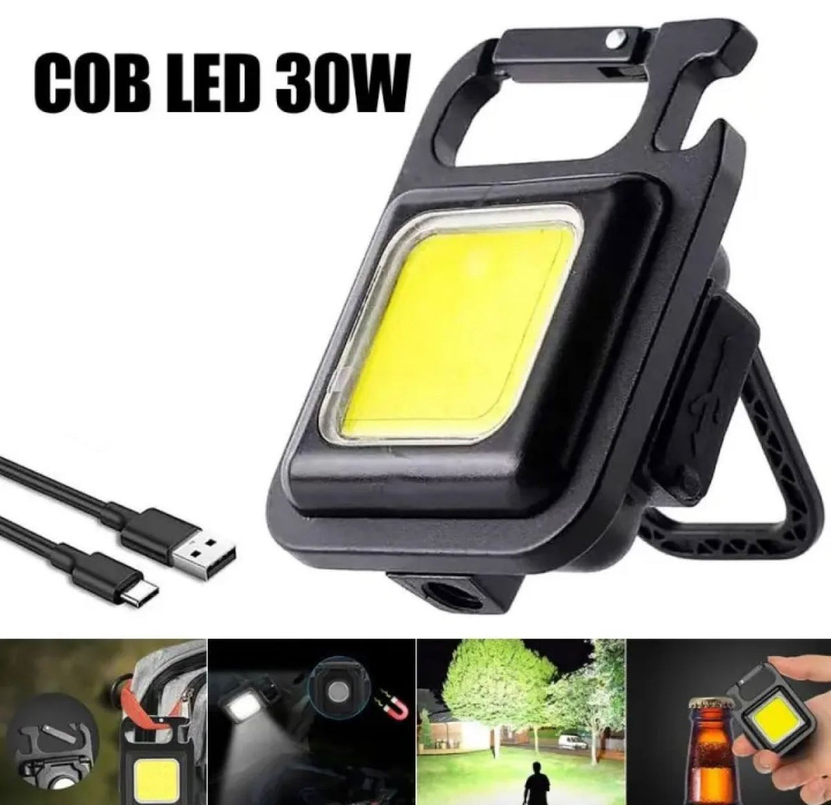 Rechargeable keychain flashlight