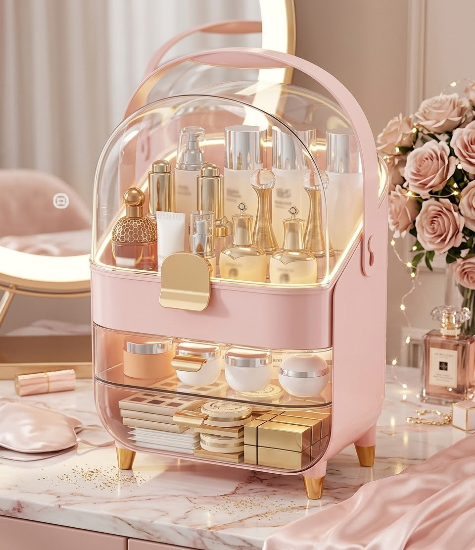 Big Cosmetic organizer with tray