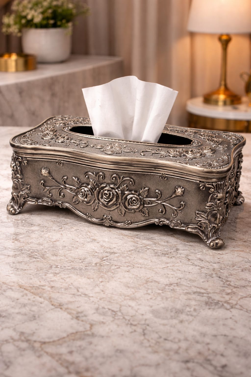 bronze antique tissue napkin holder organizer