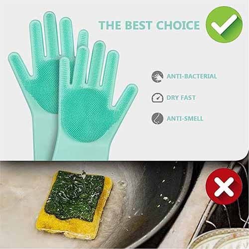 Silicon washing gloves