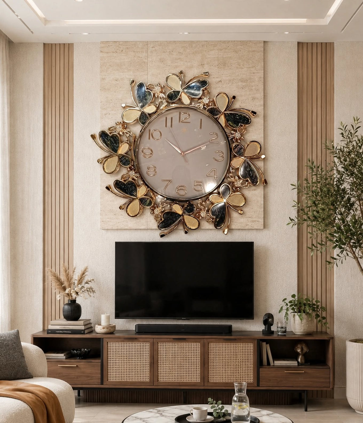 Elegant fancy style big wall clock