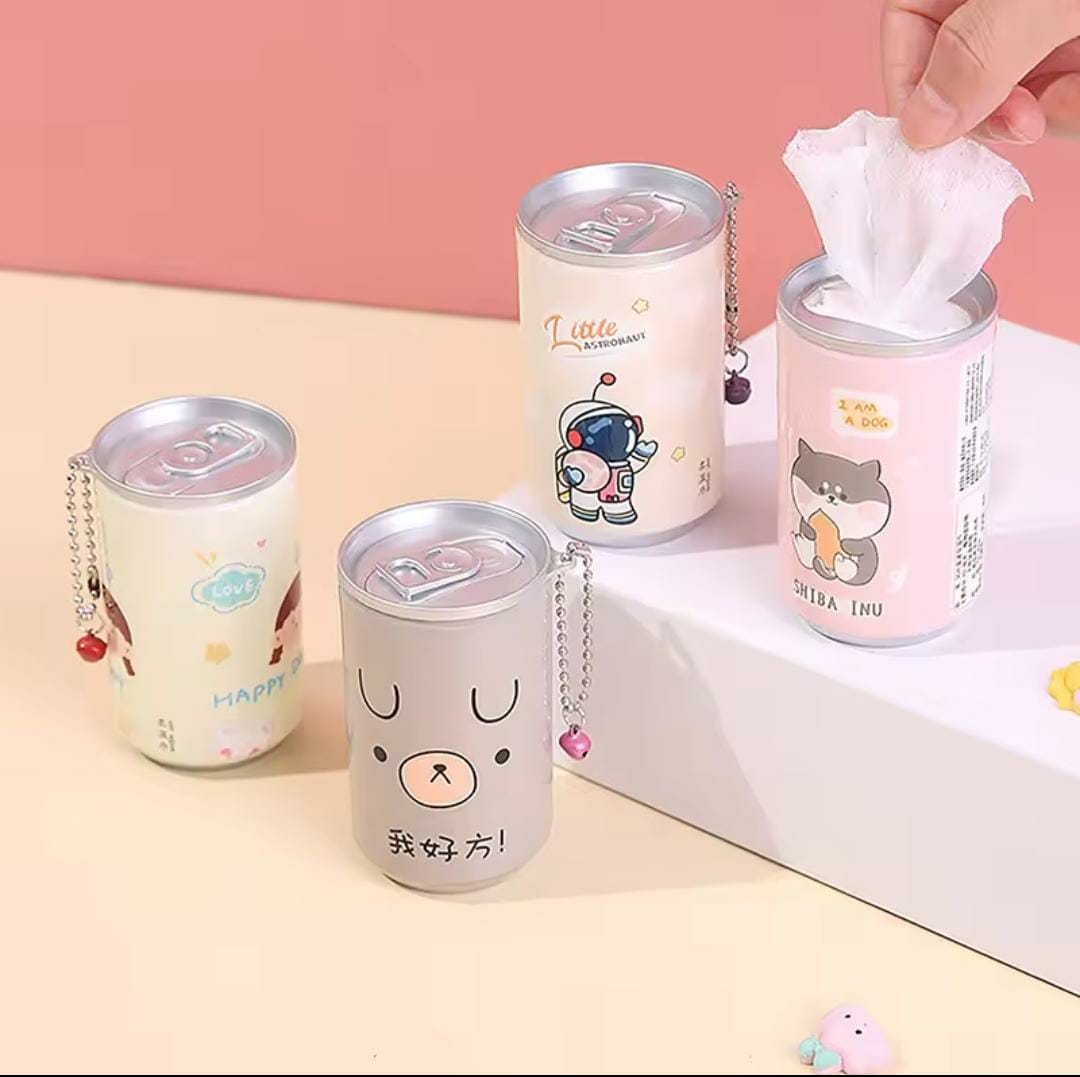 Portable wipes with can packing