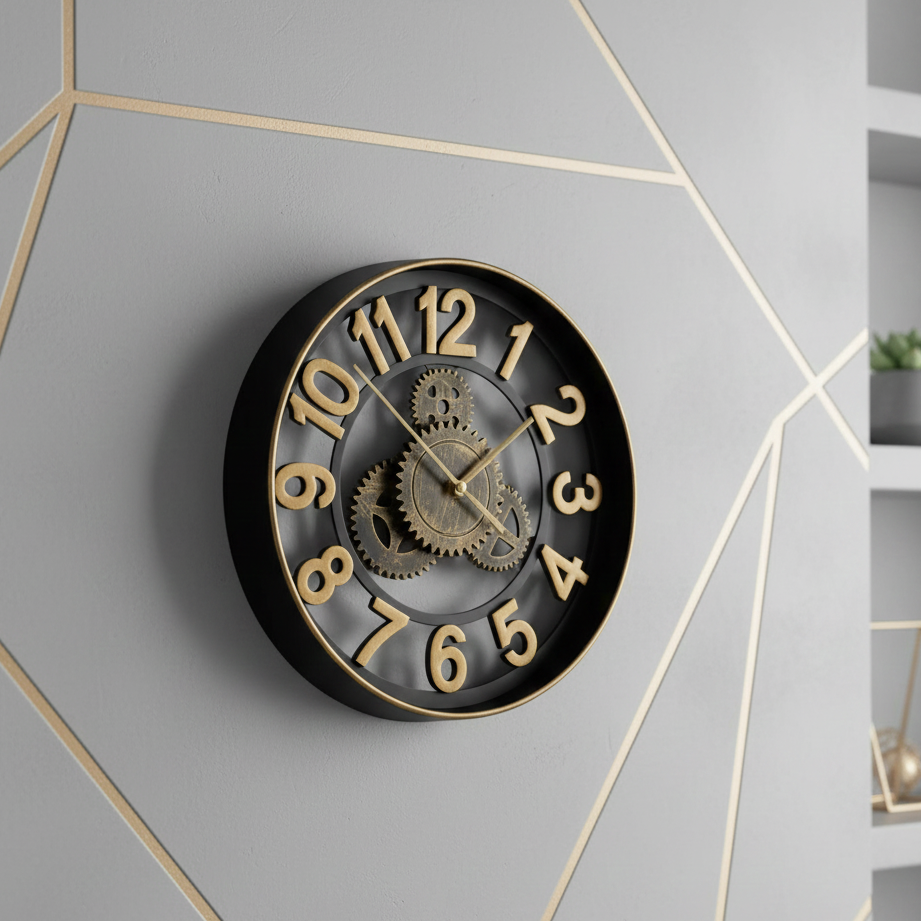 Antique numerical wall clock
