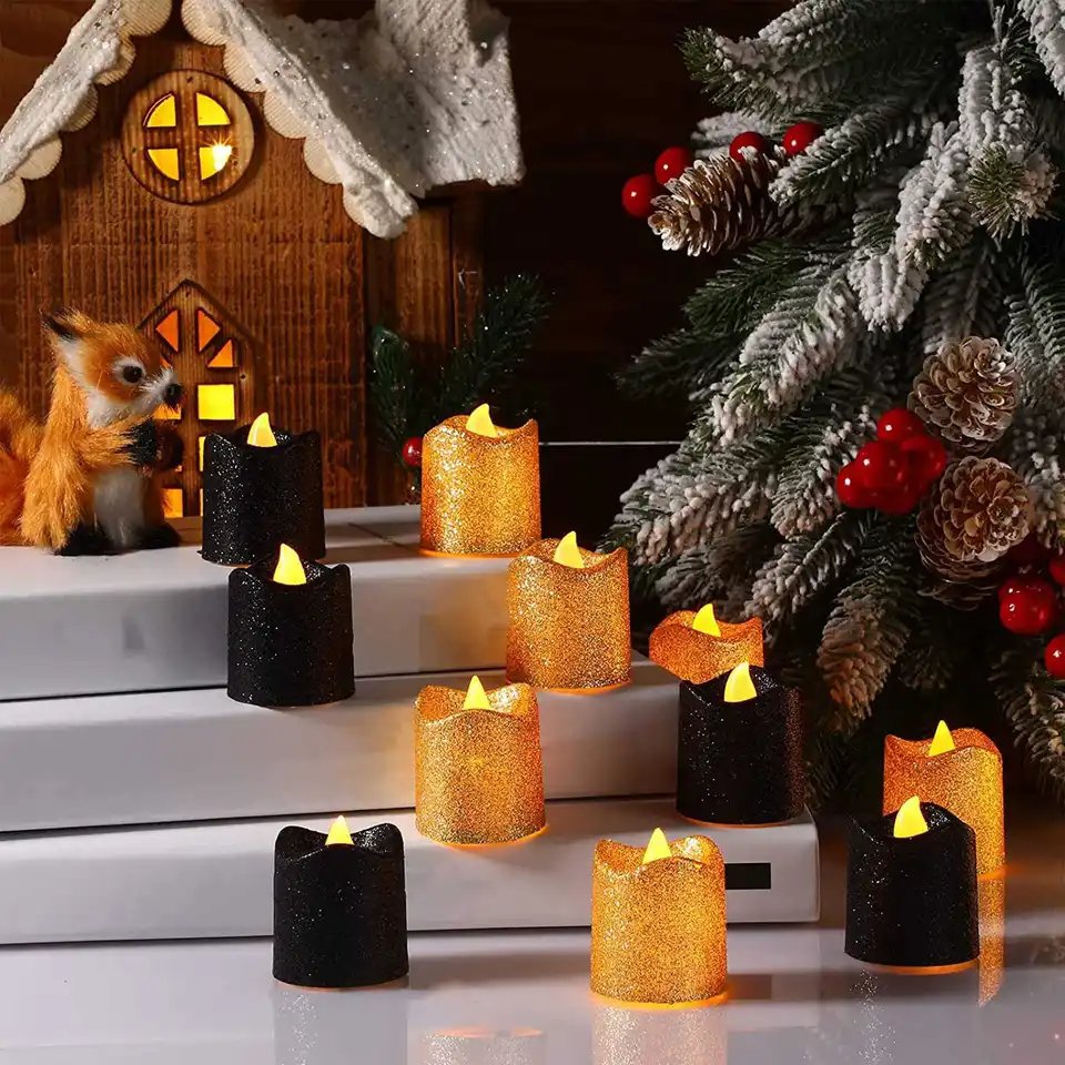 6pcs Glitter led candles