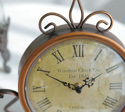 Rustic Antique european table clock imported