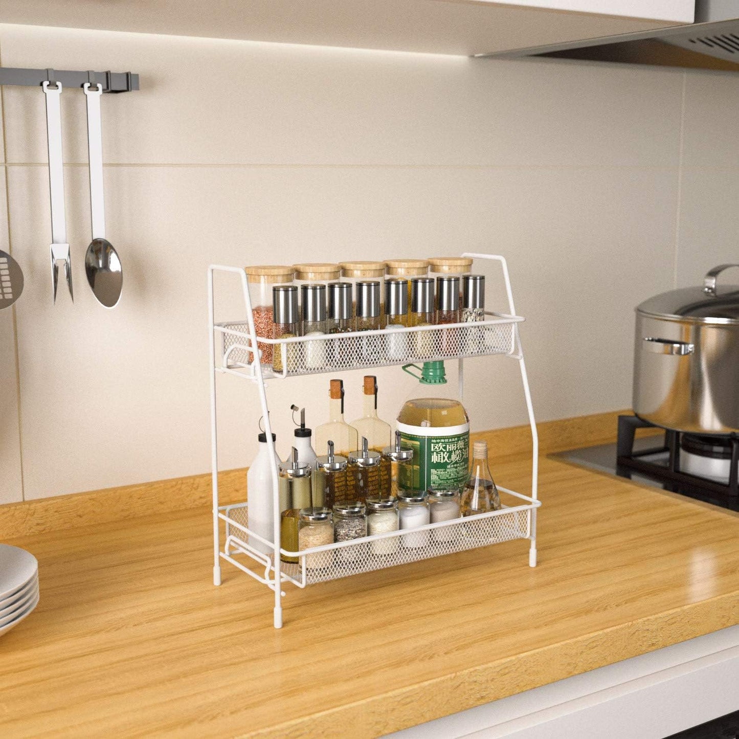 kitchen metal shelf desktop stand