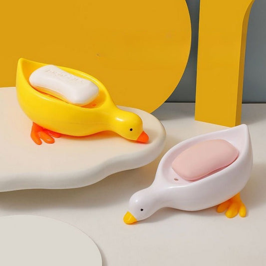 Cute Duck Self Draining Soap Holder Water Drainage