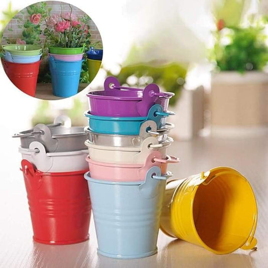colorful buckets iron metal imported - small