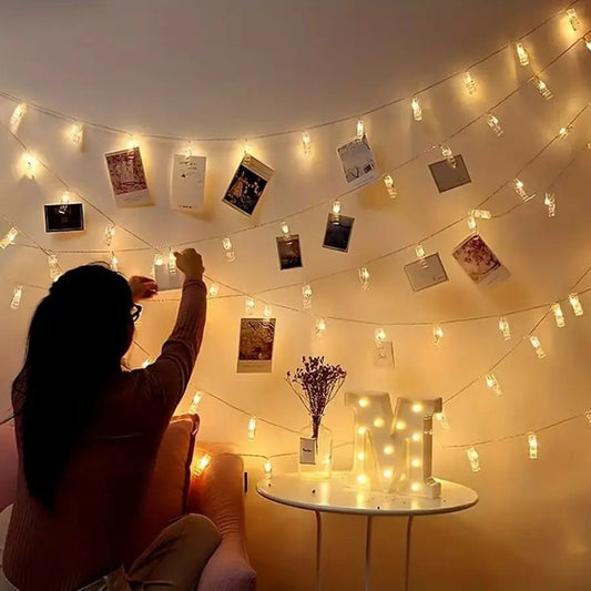 20 clips string led light cell + electric operated
