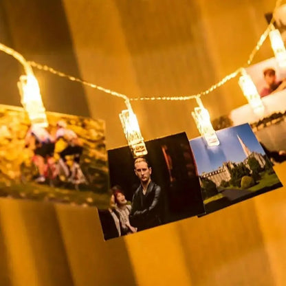 20 clips string led light cell + electric operated