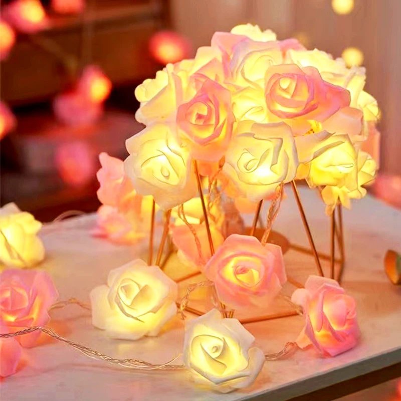 led rose string light-20roses