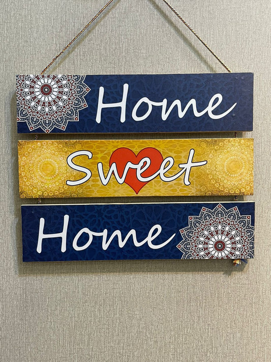 3 Step Wooden wall hanging decoration - home sweet home