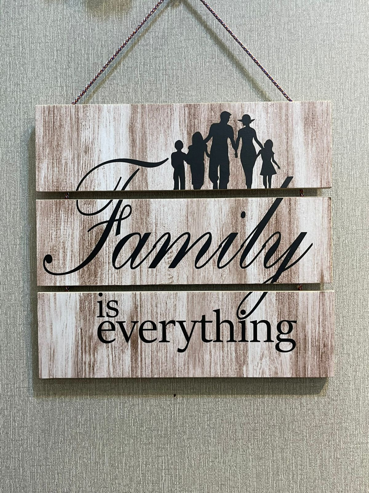 3 Step Wooden wall hanging decoration - family