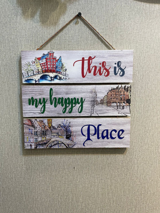 3 Step Wooden wall hanging decoration - my happy place