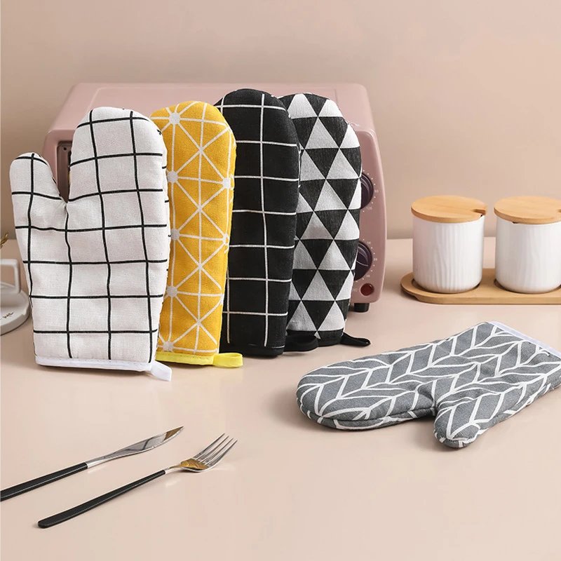 Microwave oven gloves High quality cotton linen material imported