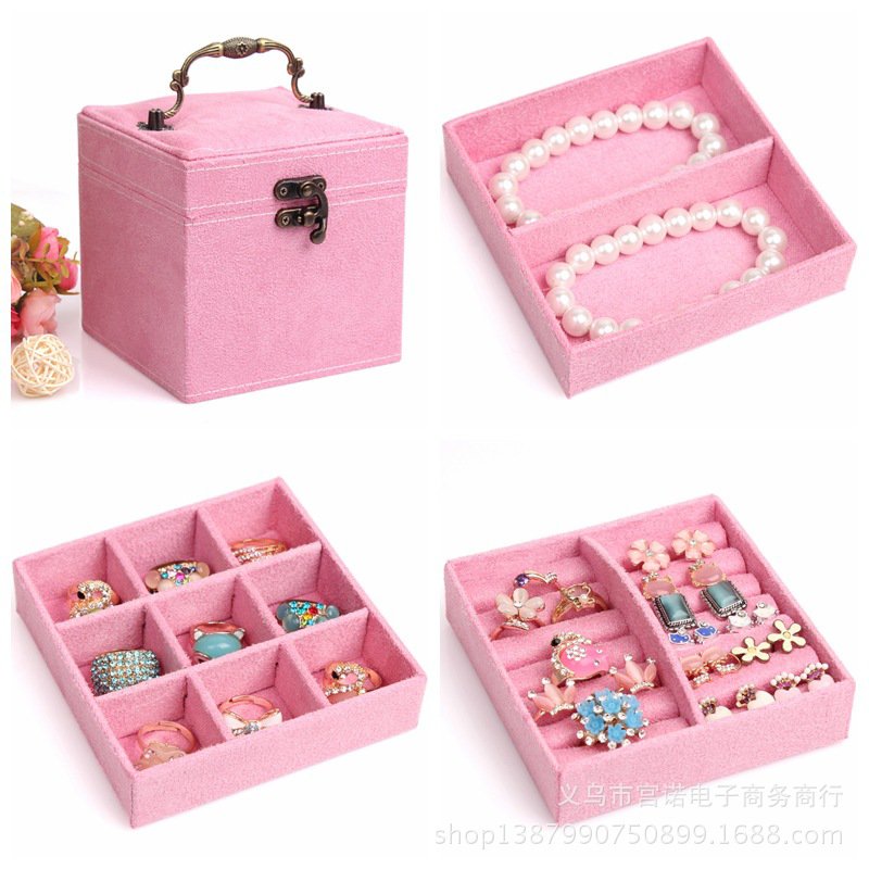 Portable small jewelry box for rings, earrings, bracelets imported premium quality