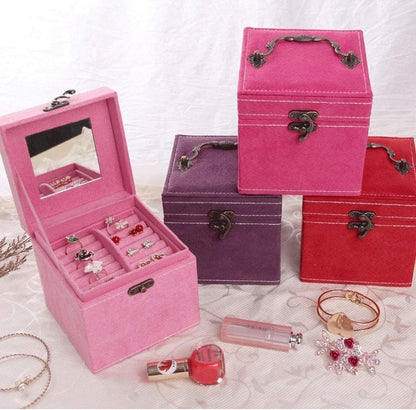 Portable small jewelry box for rings, earrings, bracelets imported premium quality