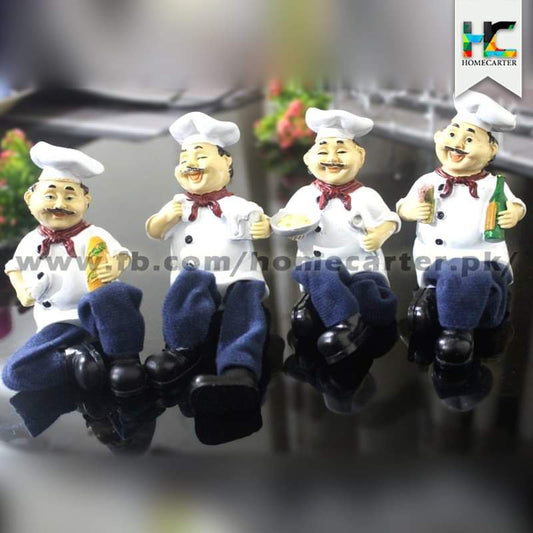 Set of 4 decor chef sittings