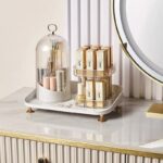 rotating cosmetic brush &amp; lipstick organizer
