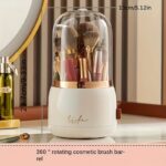 Luxury rotating makeup brush holder