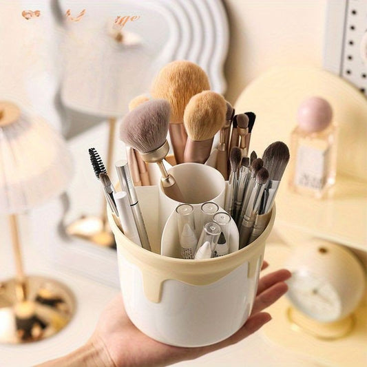 Transparent makeup brush holder