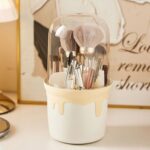 Transparent makeup brush holder