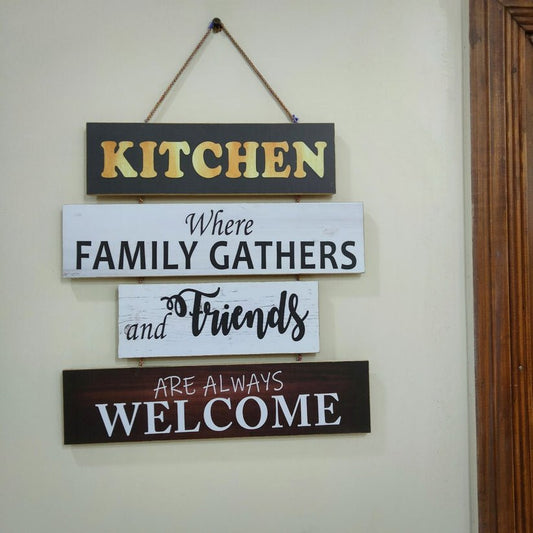 4 step kitchen Wall hanging quotation