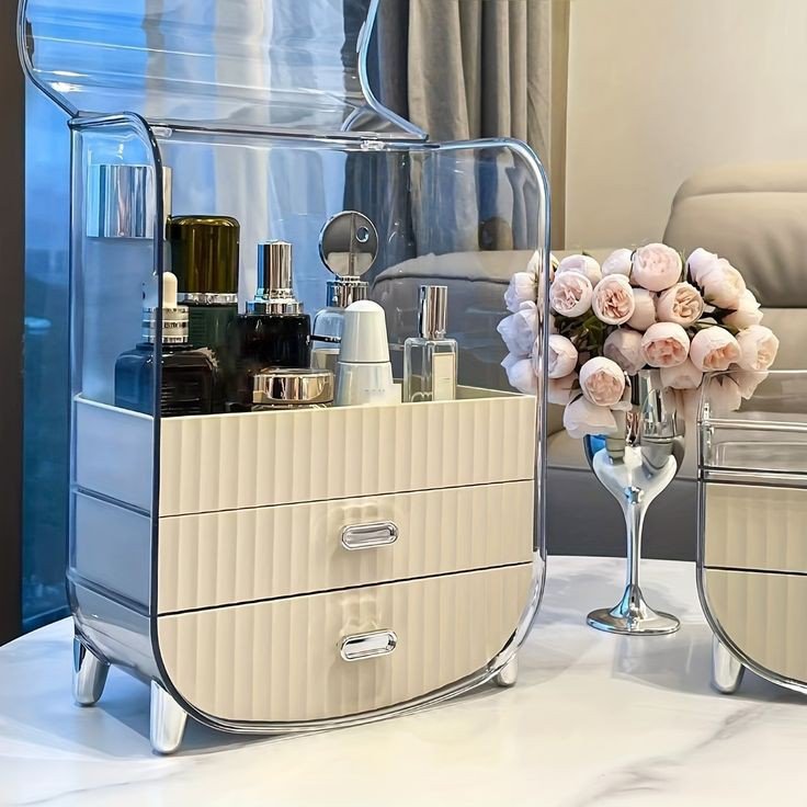 Big cosmetic makeup organizer with drawers