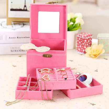 Portable small jewelry box for rings, earrings, bracelets imported premium quality