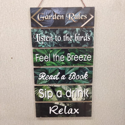 Garden Rules Wall quotation -6step