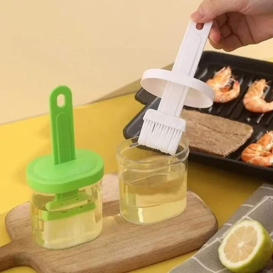 Oil bottle PVC plastic imported with brush